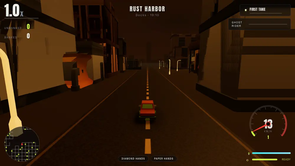 Rust Harbor at dusk